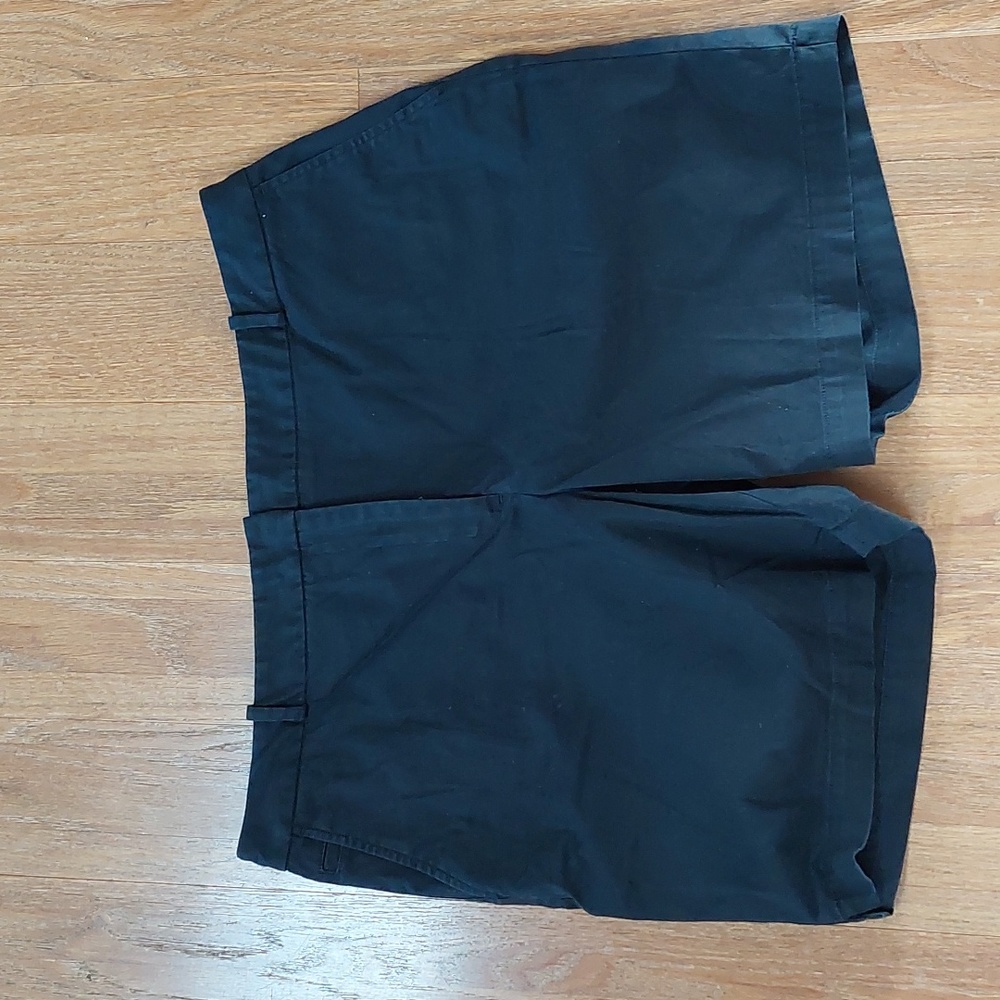 Talbots Womens 16 Black Chino Shorts with Pockets